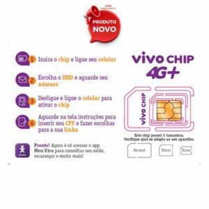Chip para Celular Vivo Pré Pago 3 GB de Internet